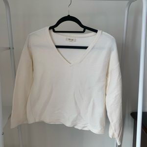 Madewell white cropped shirt